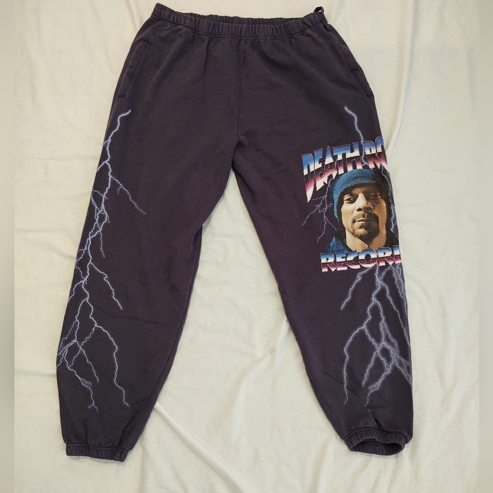 Snoop Dogg Lightening Graphic Sweatpants Navy Blue Sz XL